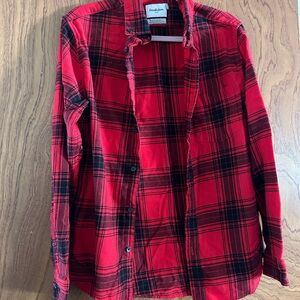 Goodfellow & Co Red and Black Plaid Men's Shirt